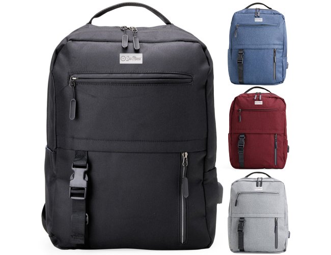 Mochila Para Notebook Personalizada De Nylon Com Sada USB Lateral