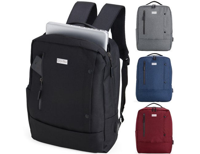 Mochila Personalizada Para Notebook De Nylon Com Sada USB Lateral