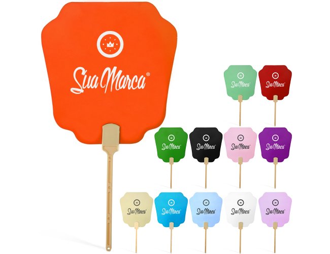 Leque De Papel Personalizado Com Base De Plstico