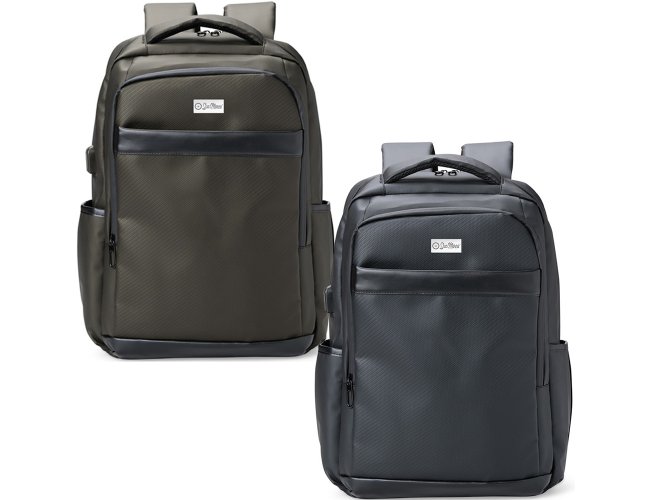 Mochila Personalizada Para Notebook Em Couro Sinttico, Sada USB Lateral E Capacidade De 36 Litros