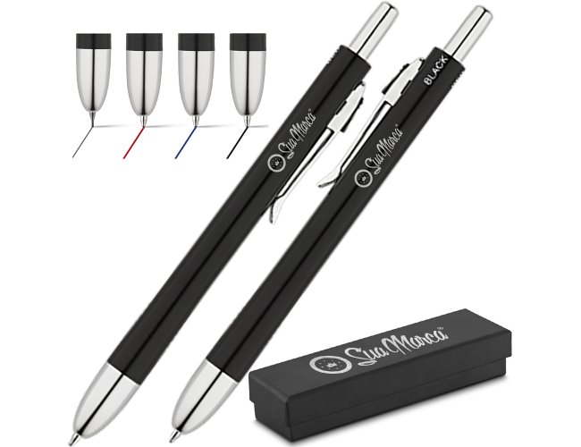 Caneta Personalizada De Metal Com Funo De Esferogrfica E Lapiseira 4 Em 1 SKETCH