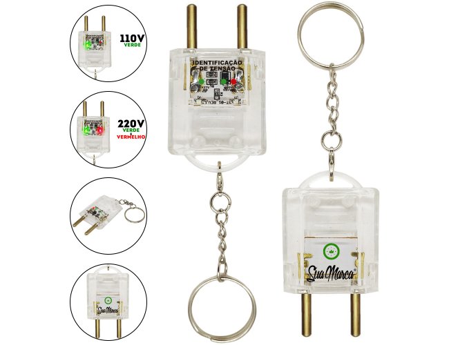 Chaveiro Identificador De Tenso Eltrica Personalizado