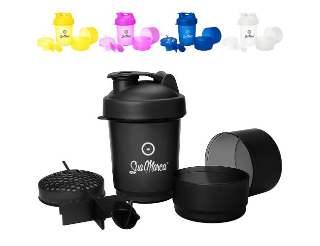 Coqueteleira Personalizada de 400ml Plstica GV013