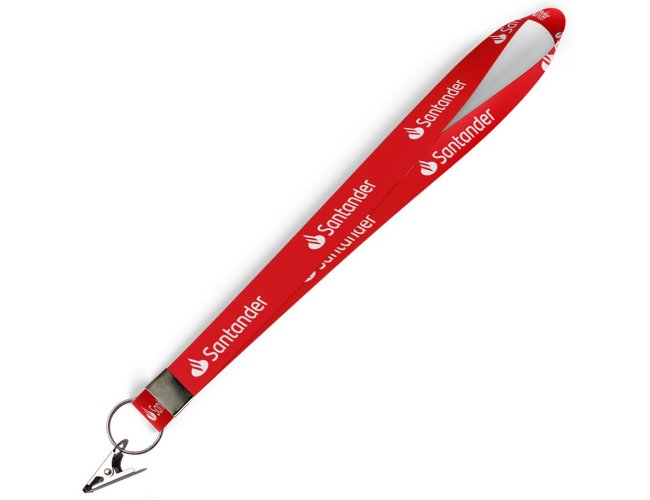 Cordo Para Porta Crach De Polister Com Presilha De Jacar Em Metal