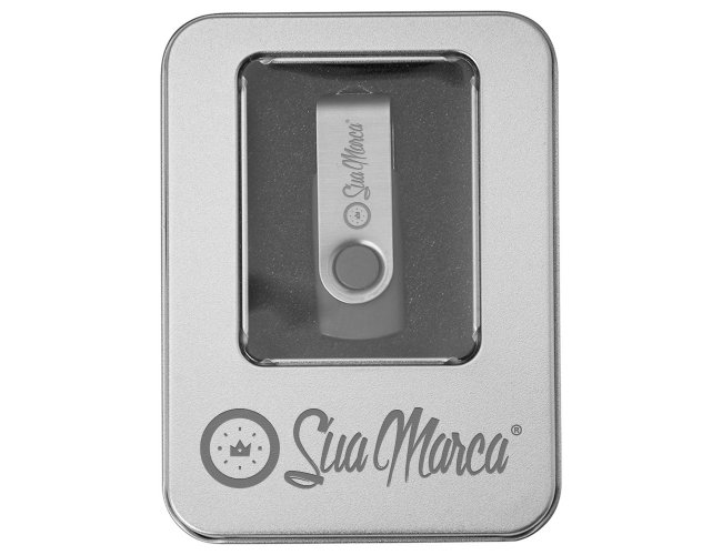 Estojo para pen drive de inox personalizado