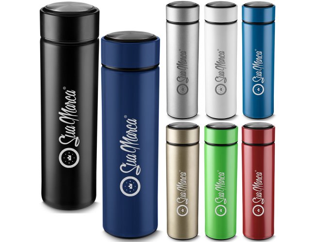 Garrafa Trmica Personalizada De Ao Inox Com Infusor Capacidade De 450ml