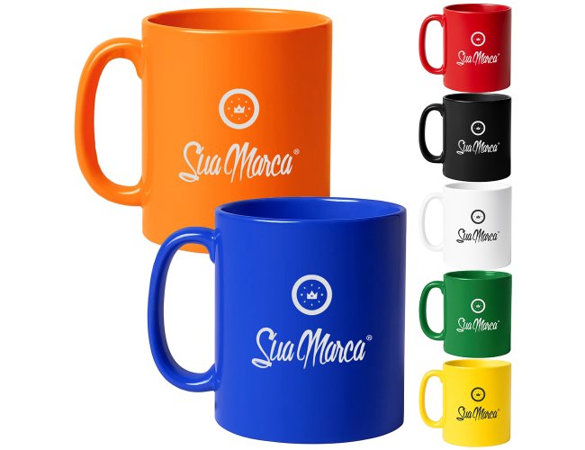 Caneca Personalizada de 400ml Plstica GV009