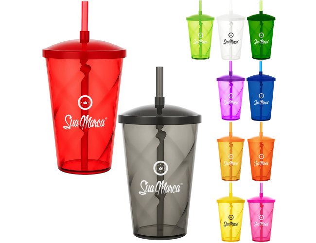 Copo Personalizado Twister 700ml com Tampa GV028