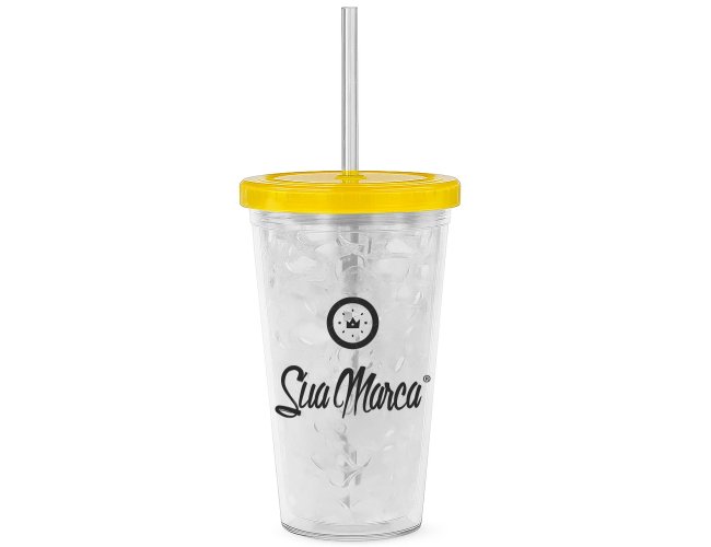 Copo Personalizado Gel Com Tampa de 540ml GV036
