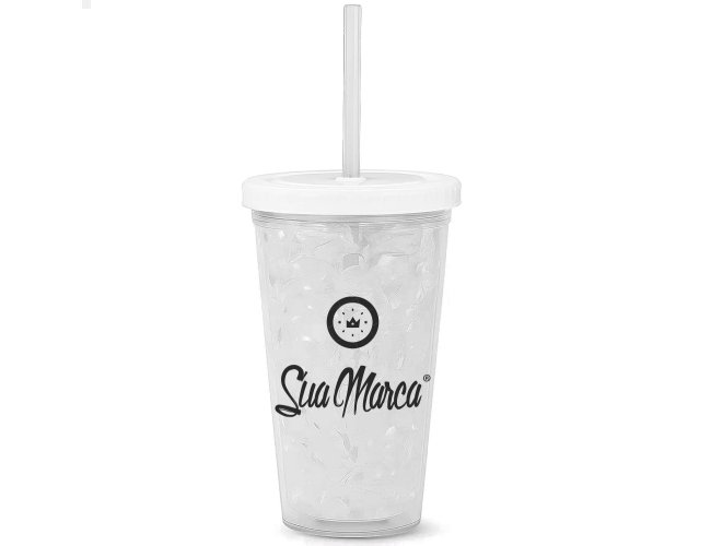 Copo Personalizado Gel Com Tampa de 540ml GV036