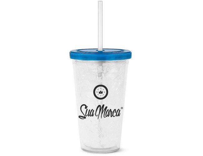 Copo Personalizado Gel Com Tampa de 540ml GV036