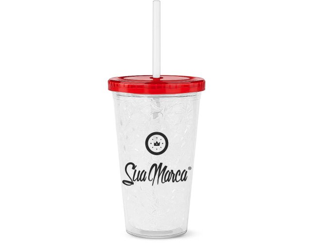 Copo Personalizado Gel Com Tampa de 540ml GV036