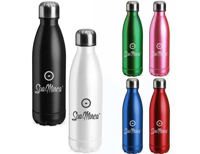 Garrafa Personalizada de PVC Metalizada 680ml GV053