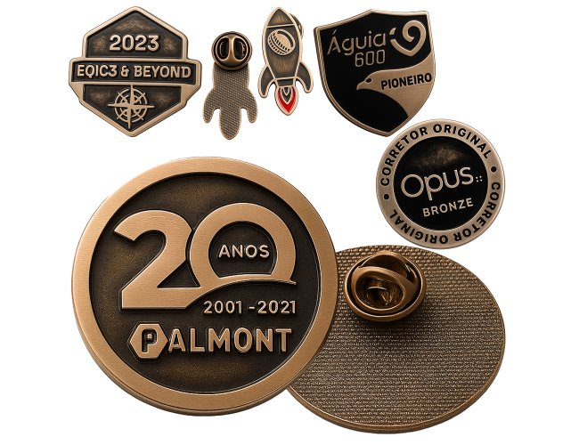 Pin Personalizado de Metal Bronze