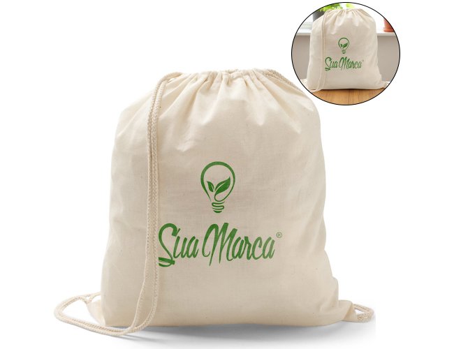 Sacola Tipo Mochila COTTON UNO BAG