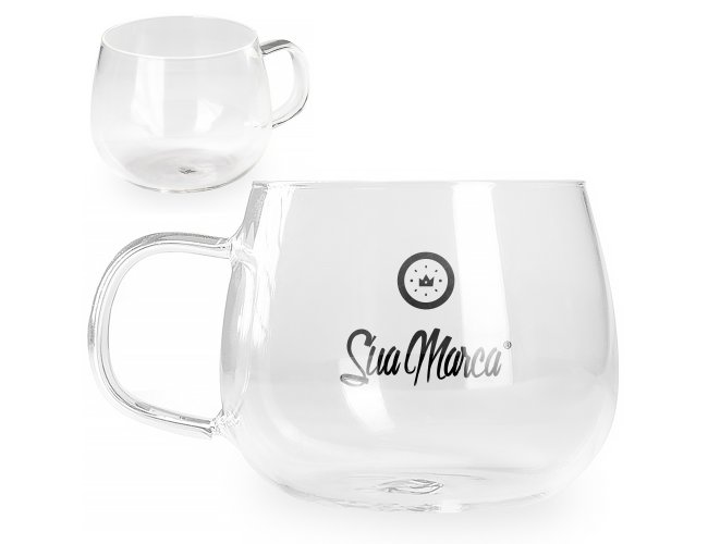 Xícara Personalizada de Vidro 400ml XV08294