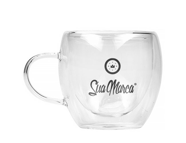 Xícara Personalizada Vidro de 80ml XV15236